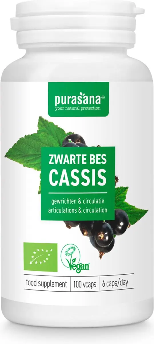 Purasana Zwarte Bes Capsules Bio 100 Stuks