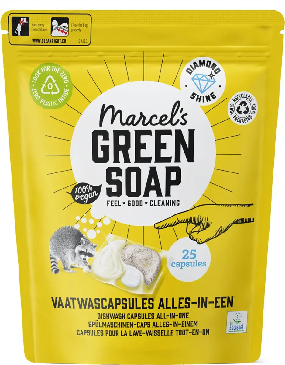 Marcel's Green Soap Vaatwascapsules Eco All-In-One 25 Stuks - afbeelding 2 van 5