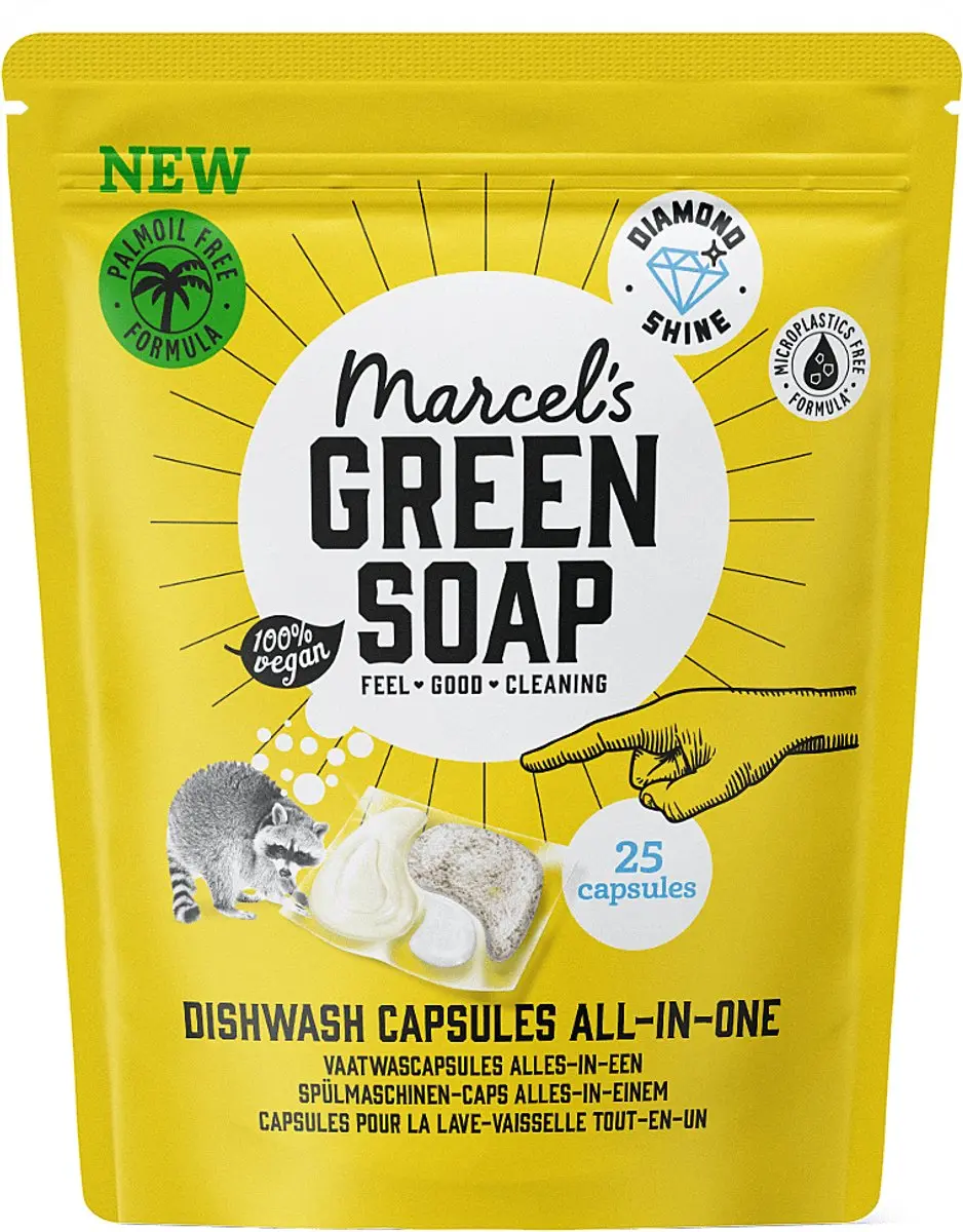 Marcel's Green Soap Vaatwascapsules Eco All-In-One 25 Stuks