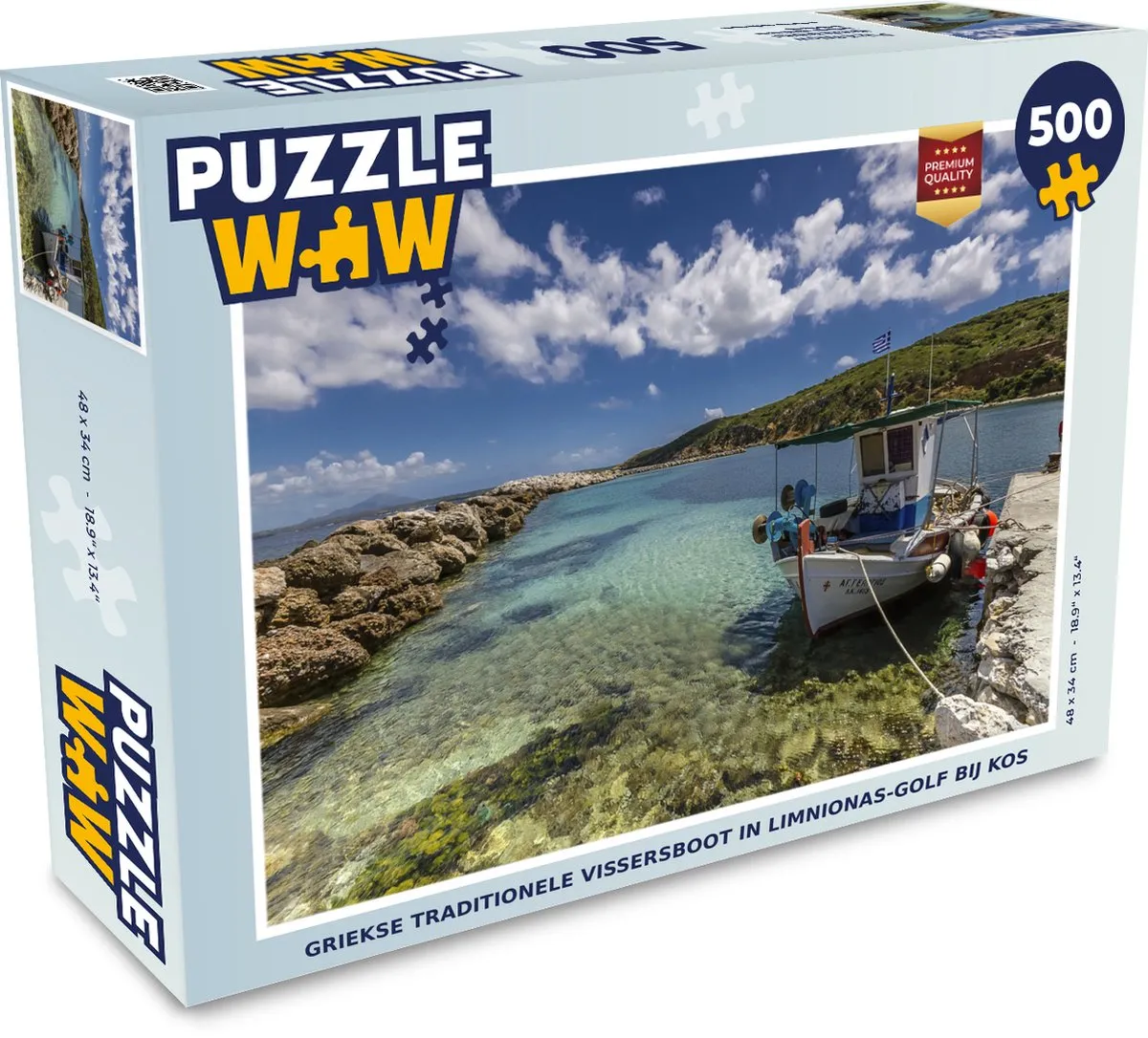 PuzzleWow Griekse Vissersboot Legpuzzel 500 Stuks