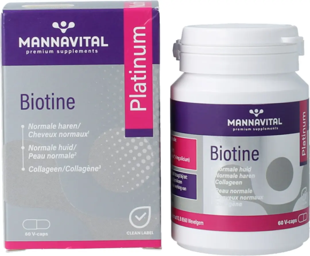 Mannavital Biotine Platinum 60 Capsules - Vegetarisch