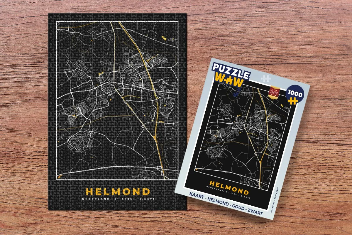 PuzzleWow Helmond Legpuzzel 1000 Stuks - Multicolor