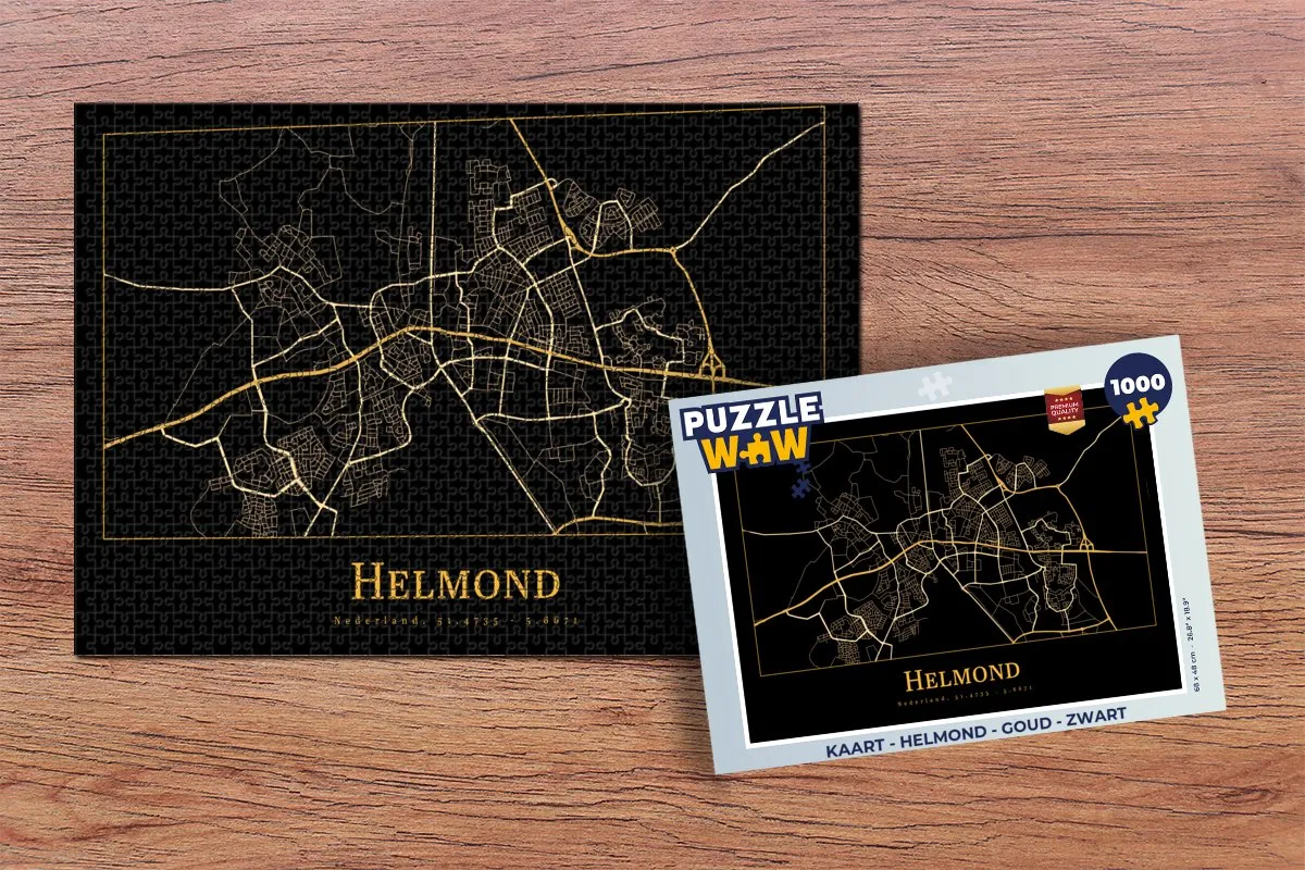 PuzzleWow Helmond Legpuzzel 1000 Stuks - Multicolor