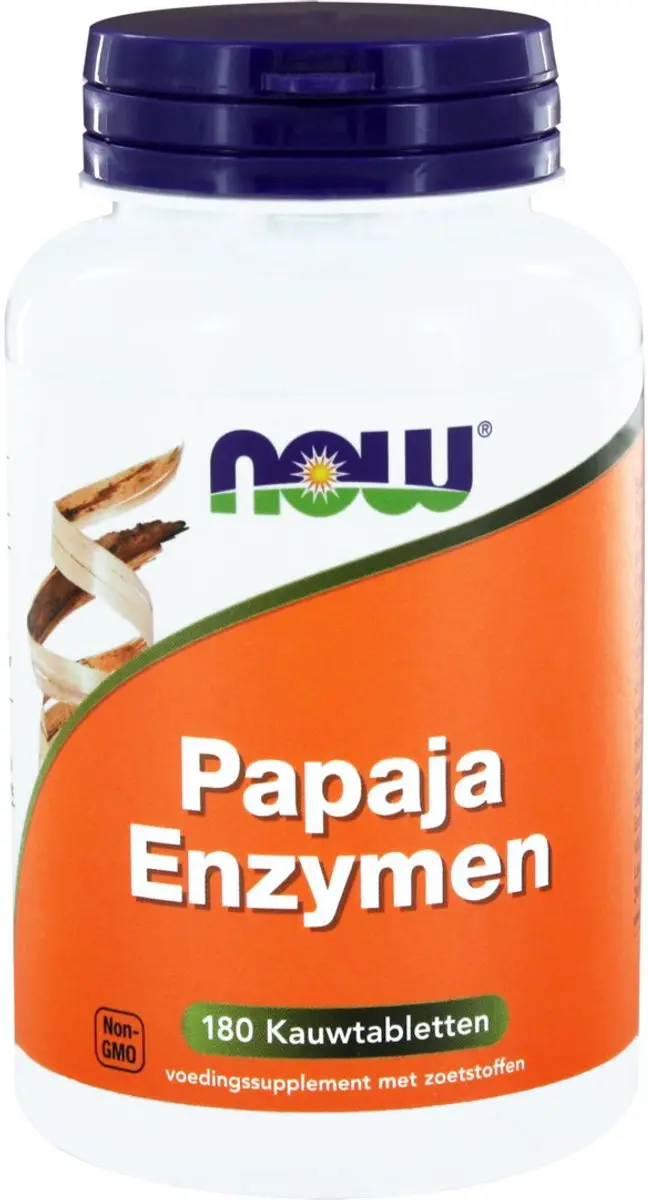 Now Foods Papaya Enzymen Kauwtabletten 180 Stuks