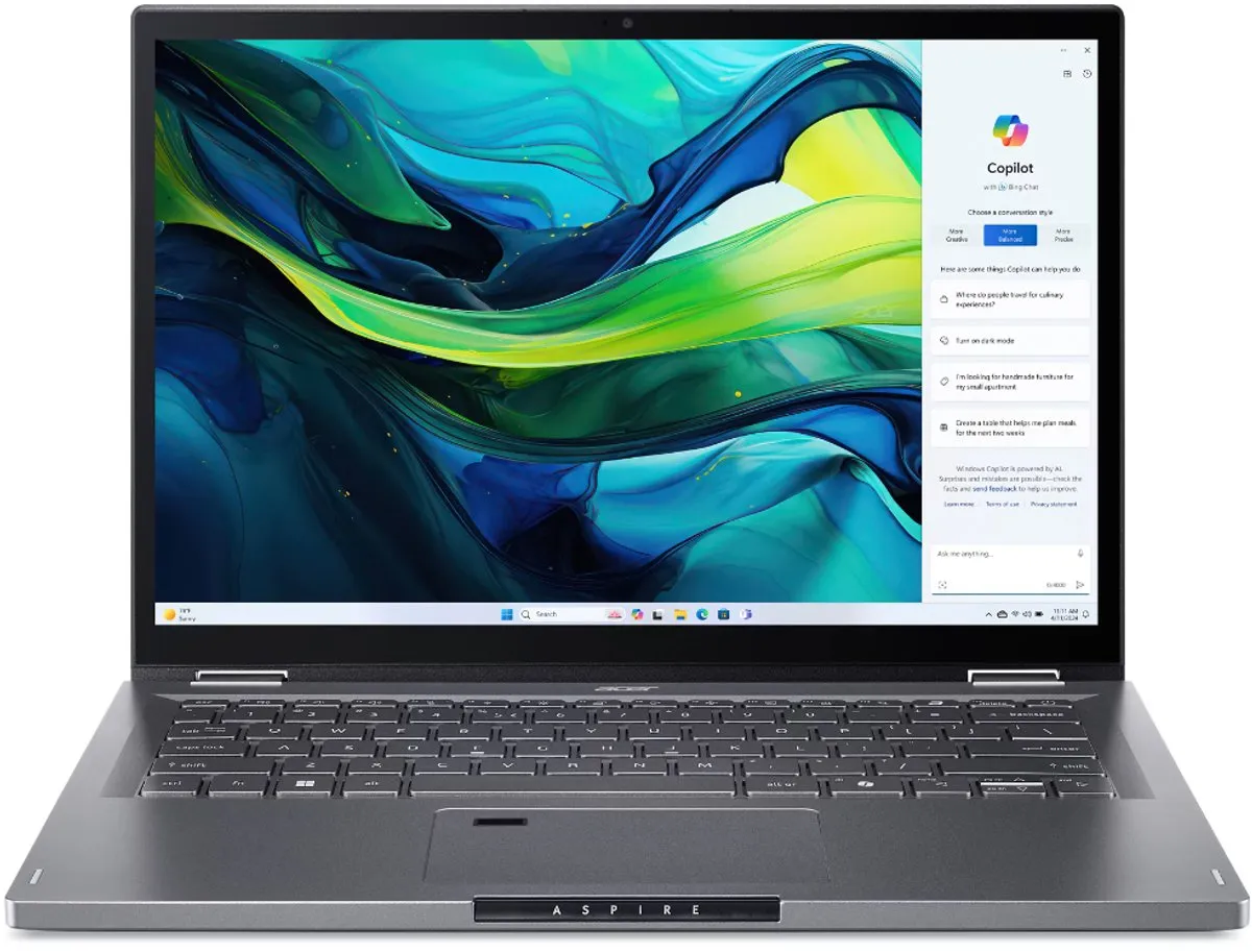 Acer Aspire Spin 14 ASP14-52MTN-59R0 2-in-1 - 14 inch Touchscreen - Core Ultra 5 32GB 512GB SSD - Zilver