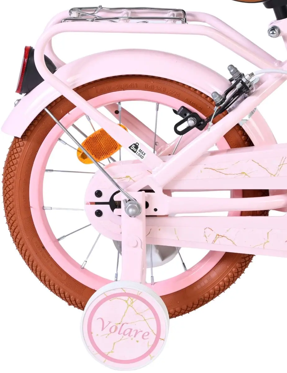Volare Ashley Kinderfiets 14 inch - Roze - 1 Versnelling - afbeelding 2 van 6