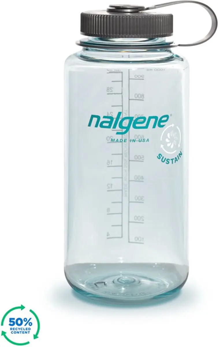 Nalgene Wide Mouth Fles 1L - Seafoam - afbeelding 2 van 6