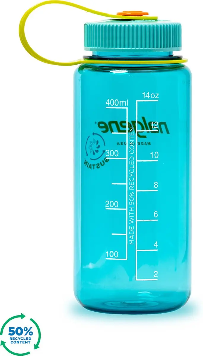 Nalgene Wide Mouth N2020-0416 Drinkfles 500ml - Cerulean - afbeelding 2 van 6