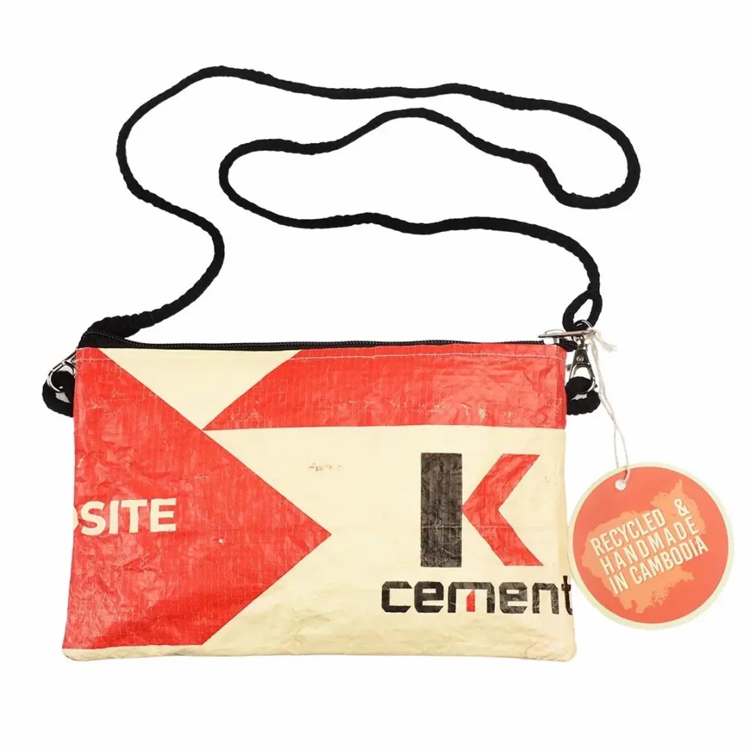 Rex London Gerecyclede Cementzak Reisetui - Rood