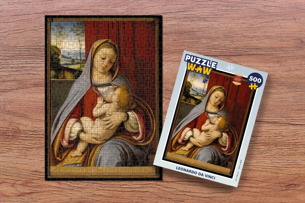 PuzzleWow Madonna and Child Legpuzzel 500 Stuks - Multicolor