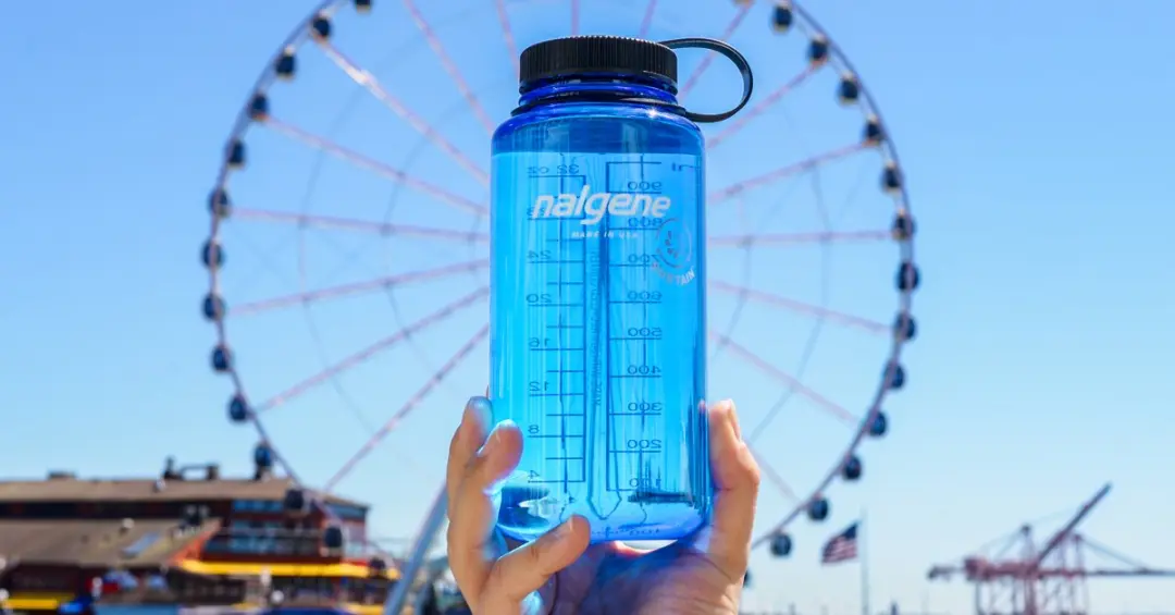 Nalgene Wide Mouth N2020-1732 Drinkfles 1L - Slate Blue - afbeelding 4 van 5
