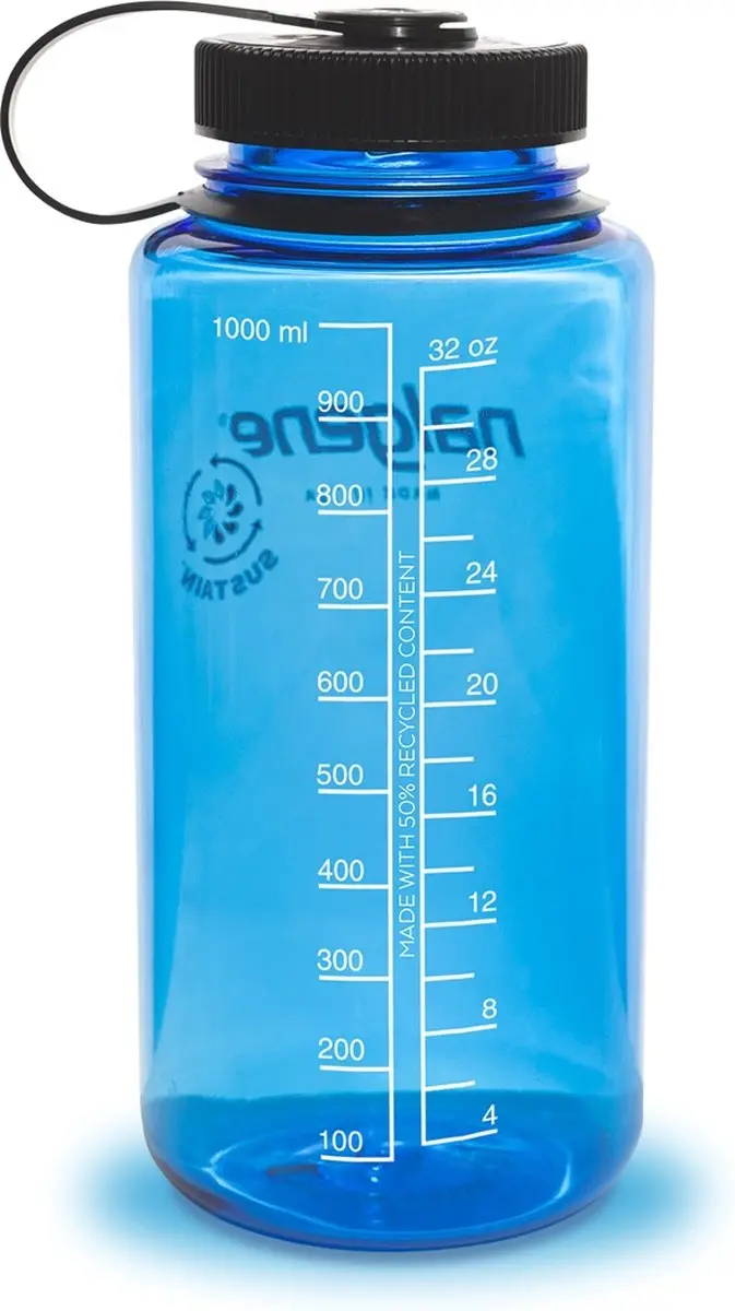 Nalgene Wide Mouth N2020-1732 Drinkfles 1L - Slate Blue - afbeelding 2 van 5
