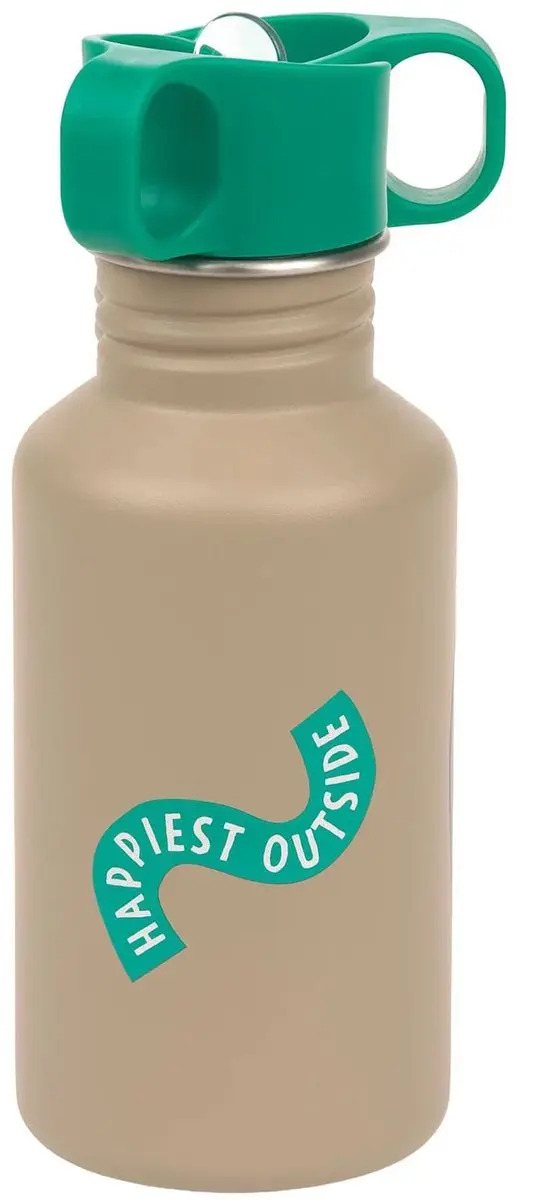 Lässig Happy Trails Drinkfles RVS - 500 ml - Frog