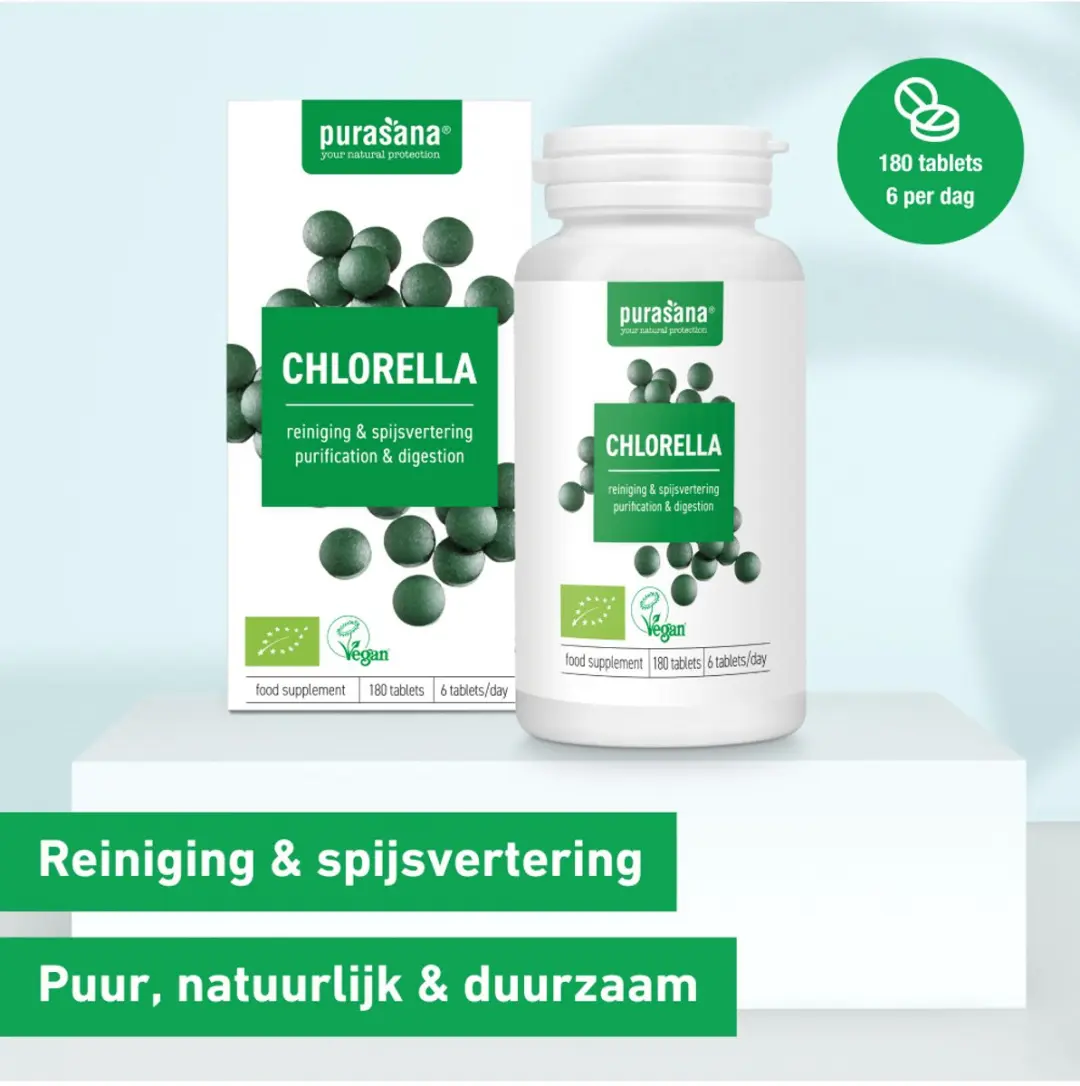 Purasana Chlorella 120 Capsules - afbeelding 4 van 6