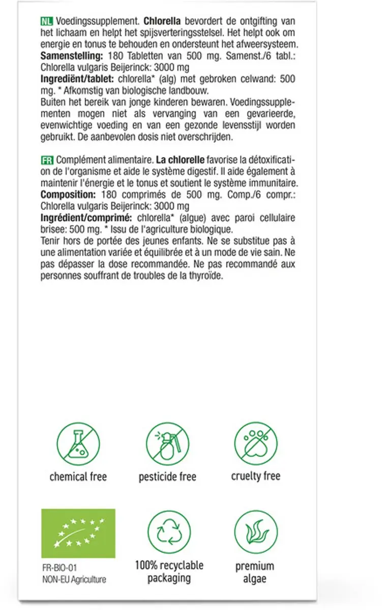 Purasana Chlorella 120 Capsules - afbeelding 6 van 6