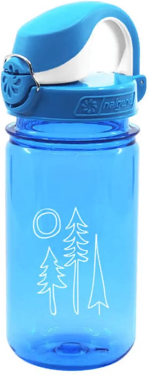 Nalgene On The Fly Kinderfles 350ml - Blauw met Bomenprint - afbeelding 4 van 4