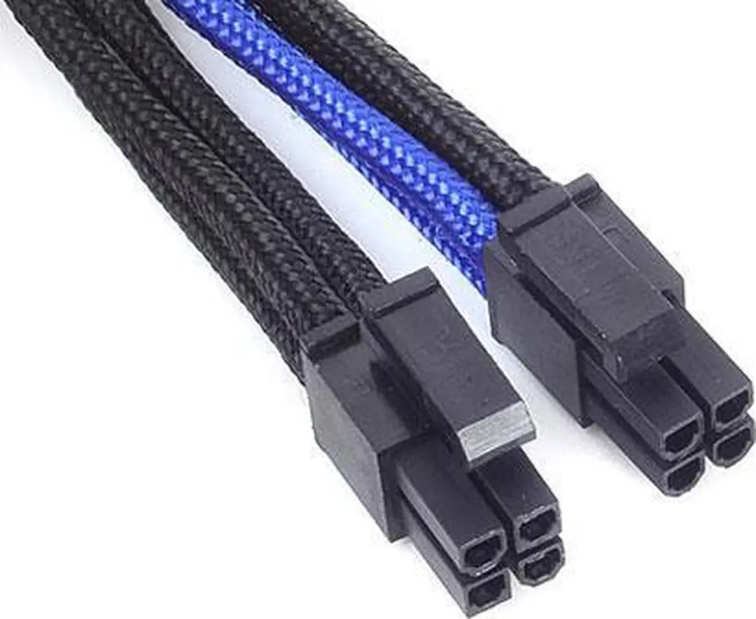 SilverStone PP07-EPS8BA Elektriciteitssnoer - Zwart/Blauw