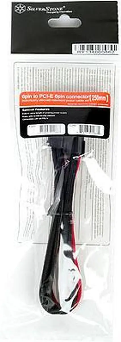 SilverStone PP07-IDE6BR IDE-adapter - Zwart/Rood