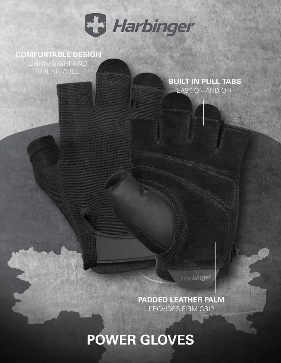 Harbinger Power 2.0 Fitness Handschoenen M - Zwart