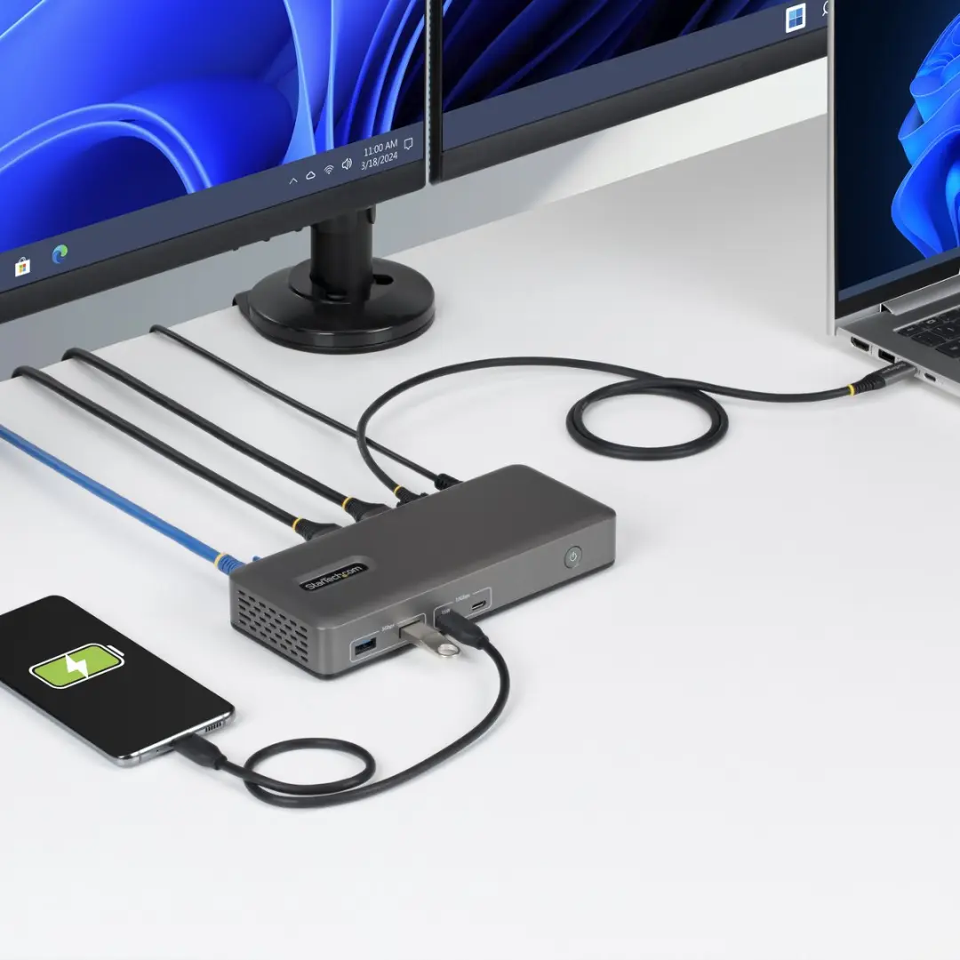 Startech 196UE-USBC-DOCK USB-C Docking Station - Grijs - afbeelding 4 van 6