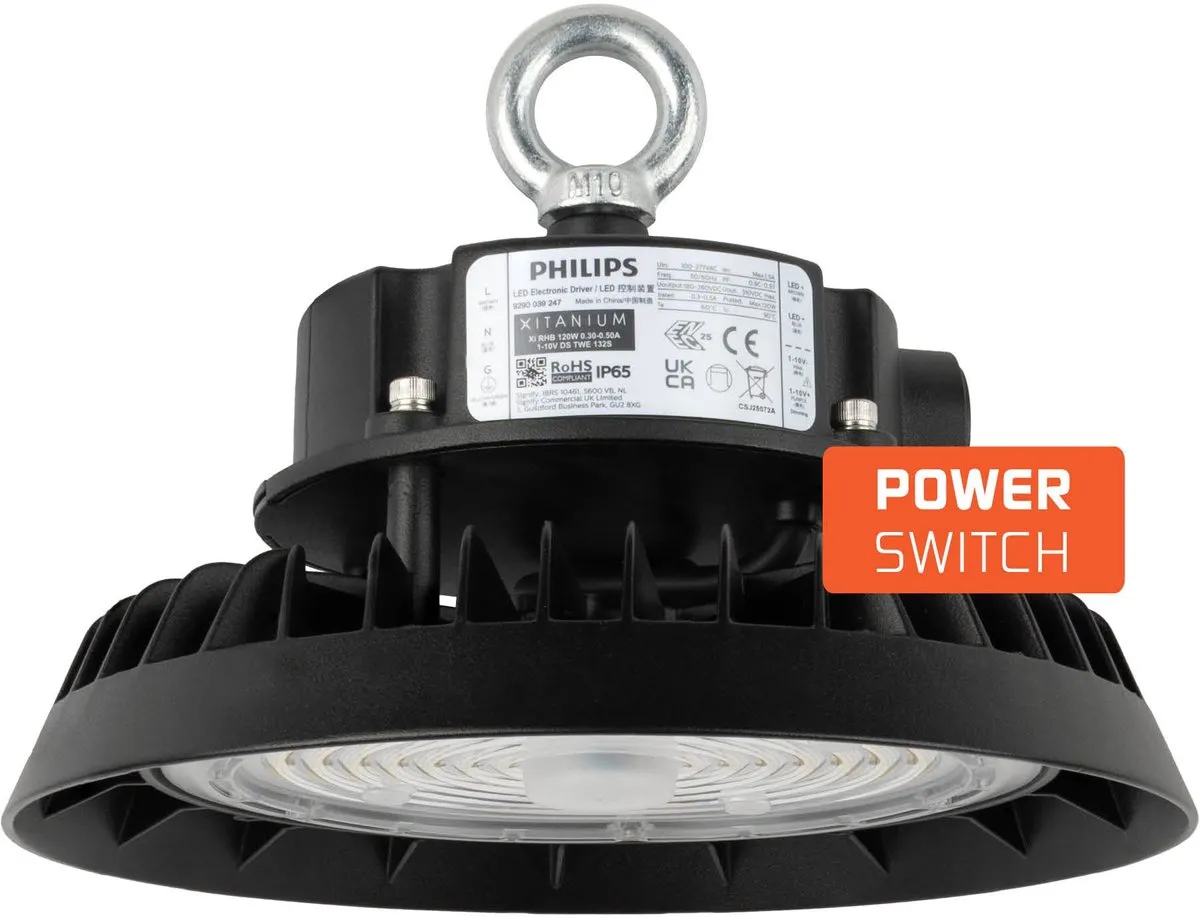 Ledvion LED High Bay 100W 4000K - 185lm/W IP65 Zwart