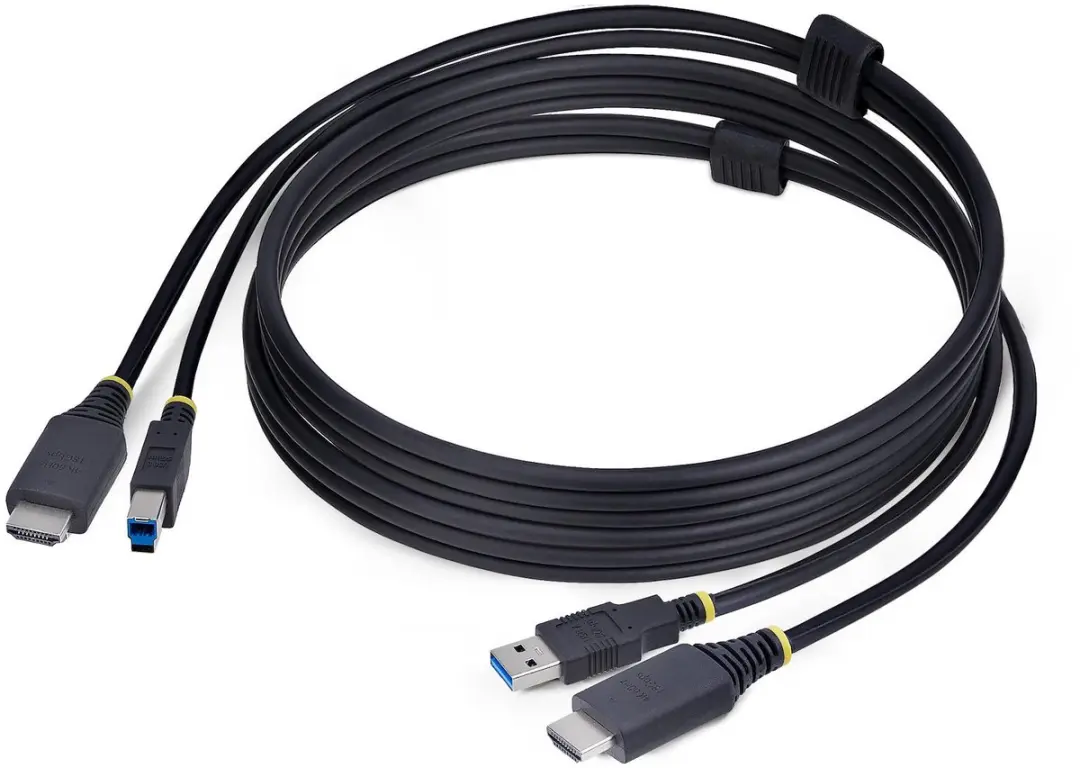 StarTech 1,8m HDMI en USB KVM Kabel, 5Gbps, 4K 60Hz, HDR10, HDMI audio, HDMI 2.0