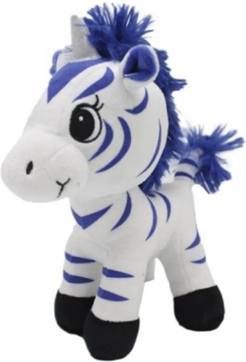 Topknuffels Zebra Eenhoorn Pluche Knuffel 24cm