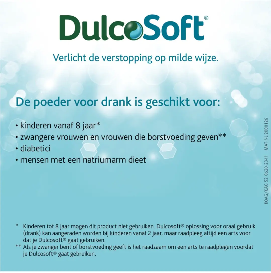 Dulcolax Dulcosoft Poeder 20 Sachets