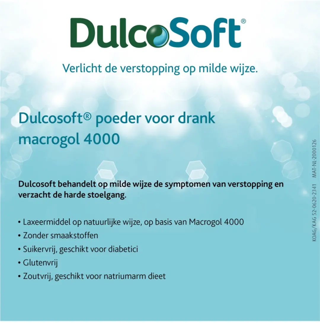 Dulcolax Dulcosoft Poeder 20 Sachets