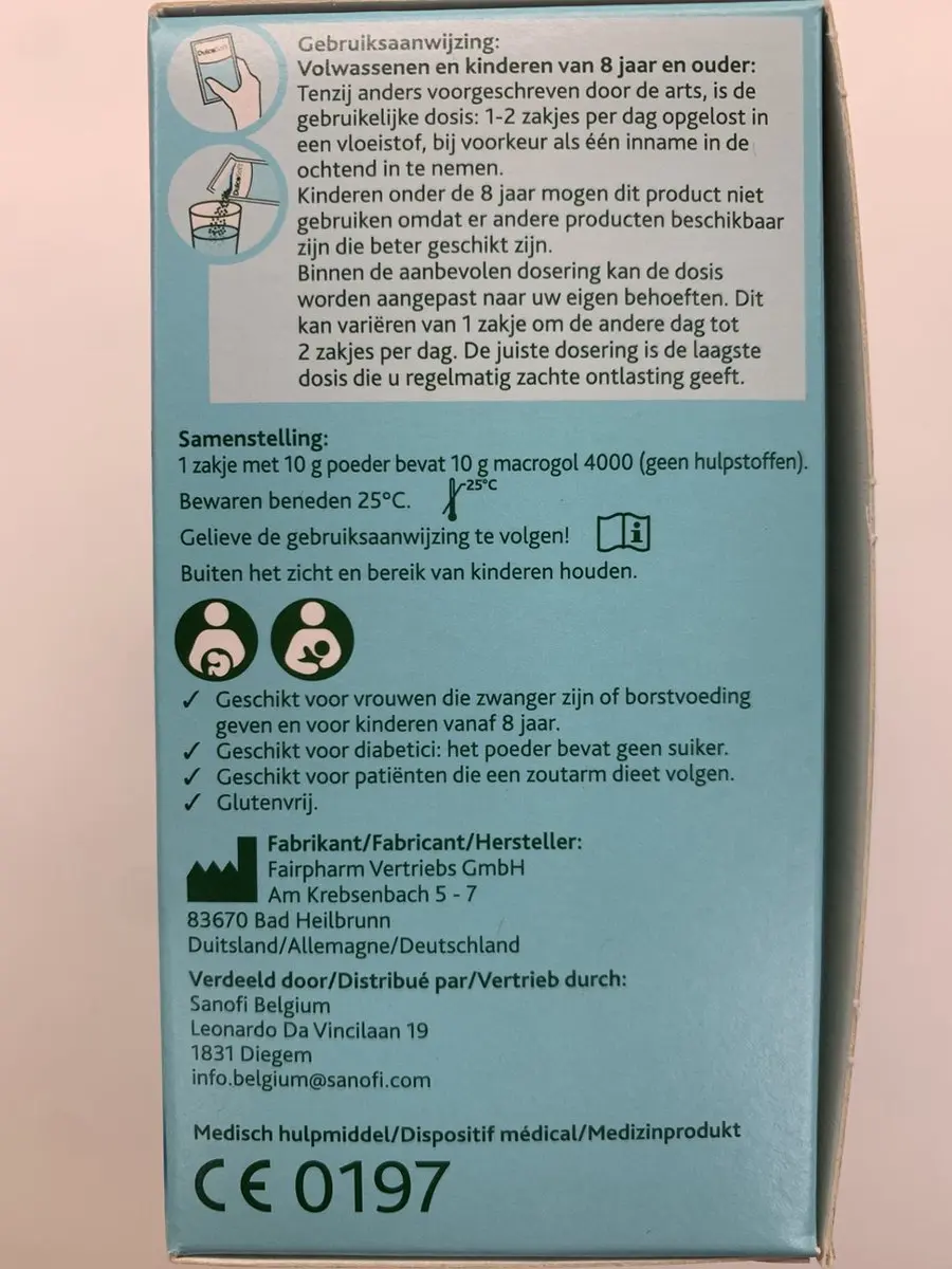 Dulcolax Dulcosoft Poeder 20 Sachets