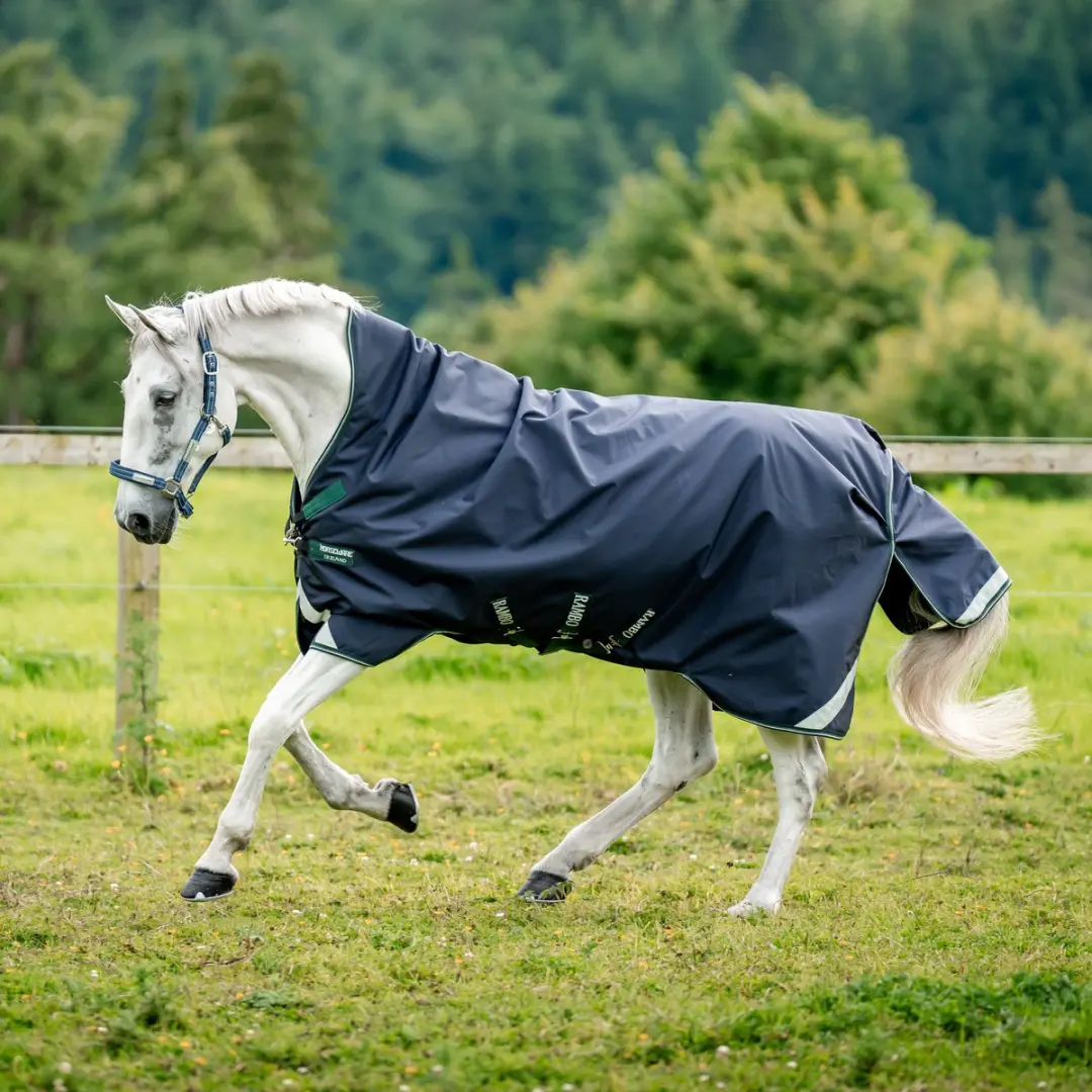 Rambo Wug Regendeken 200g Medium Navy/Jachtgroen & Zilver 75 inch / 6'3"