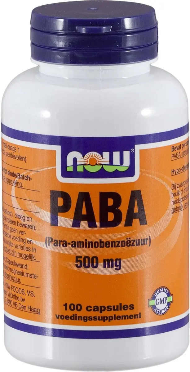 Now Foods PABA 500mg Capsules