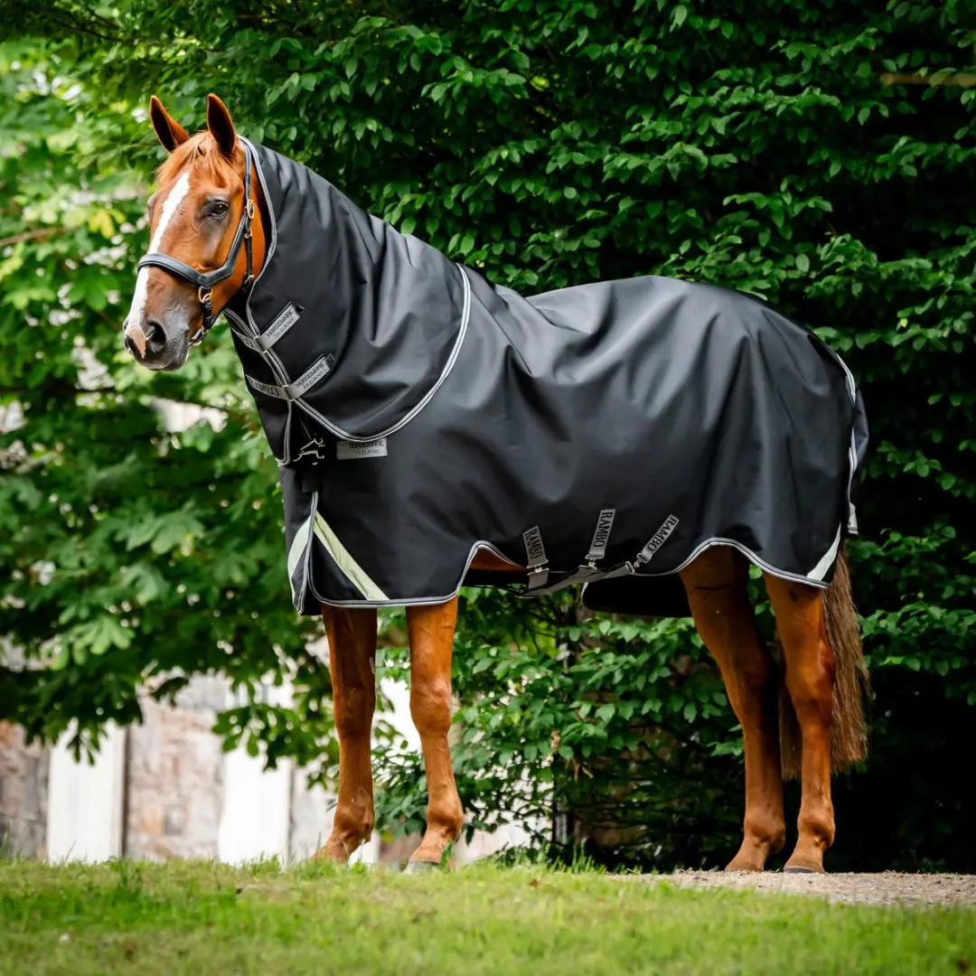 Rambo Supreme 1680D Turnout Plus 50g Zwart/Onweersgrijs & Zilver 84_7'0"