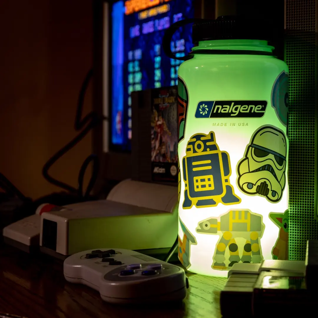 Nalgene Wide Mouth Fles 1L - Glow Green - afbeelding 4 van 4
