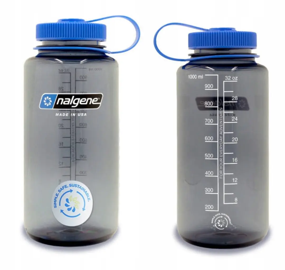 Nalgene Wide Mouth Fles 1L - BPA-vrij - Grijs - afbeelding 6 van 6
