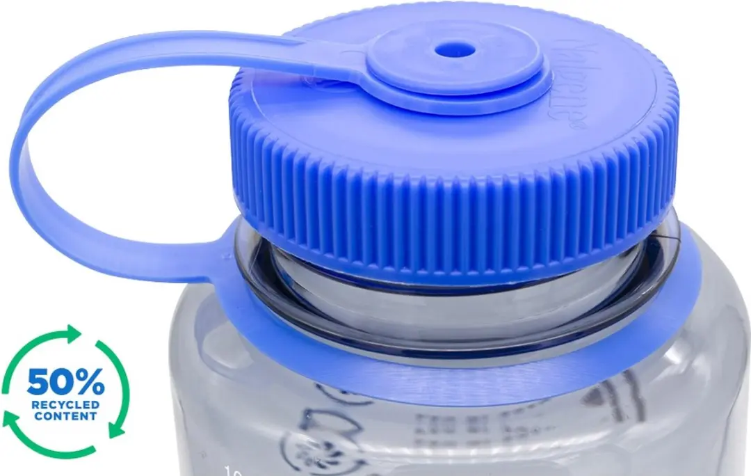 Nalgene Wide Mouth Fles 1L - BPA-vrij - Grijs - afbeelding 2 van 6