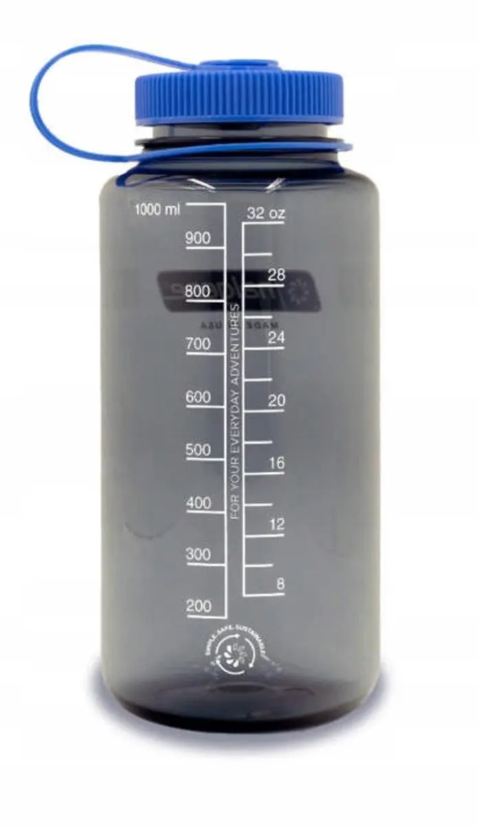 Nalgene Wide Mouth Fles 1L - BPA-vrij - Grijs - afbeelding 5 van 6
