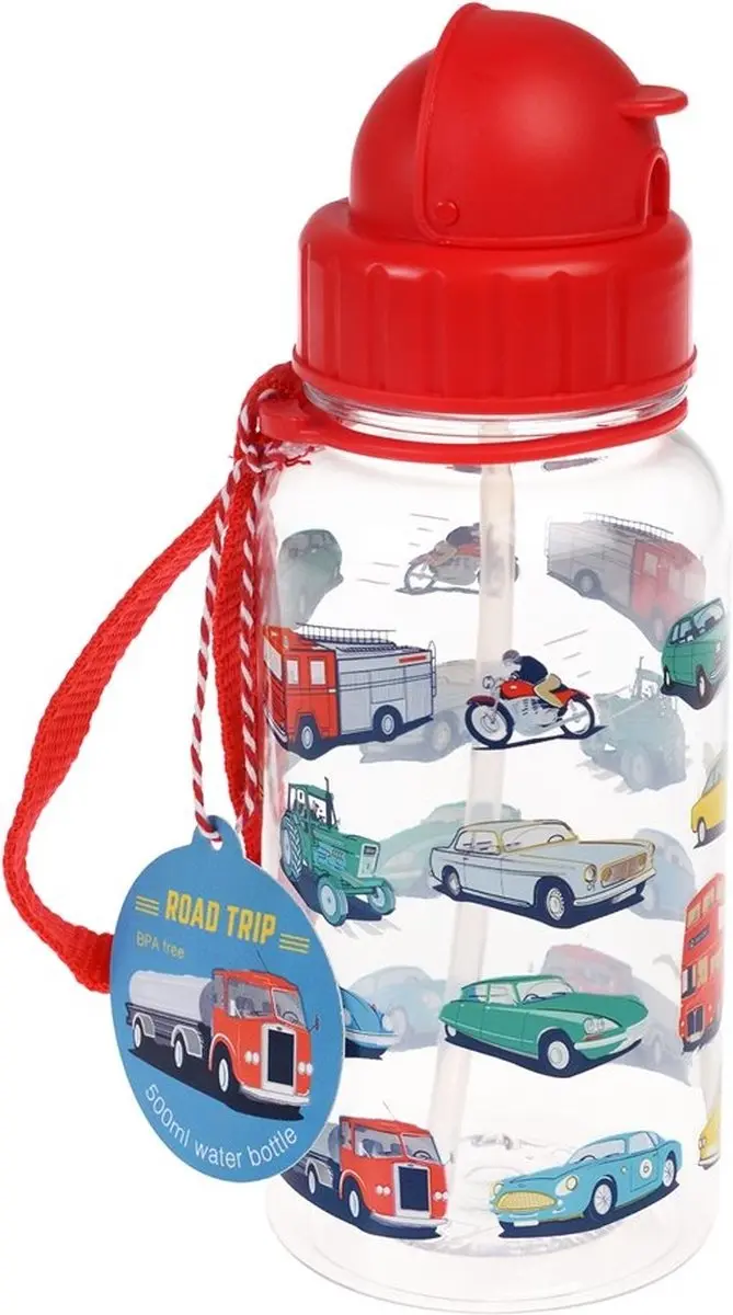 Rex London Kinderwaterfles Road Trip 500ml - Multicolor