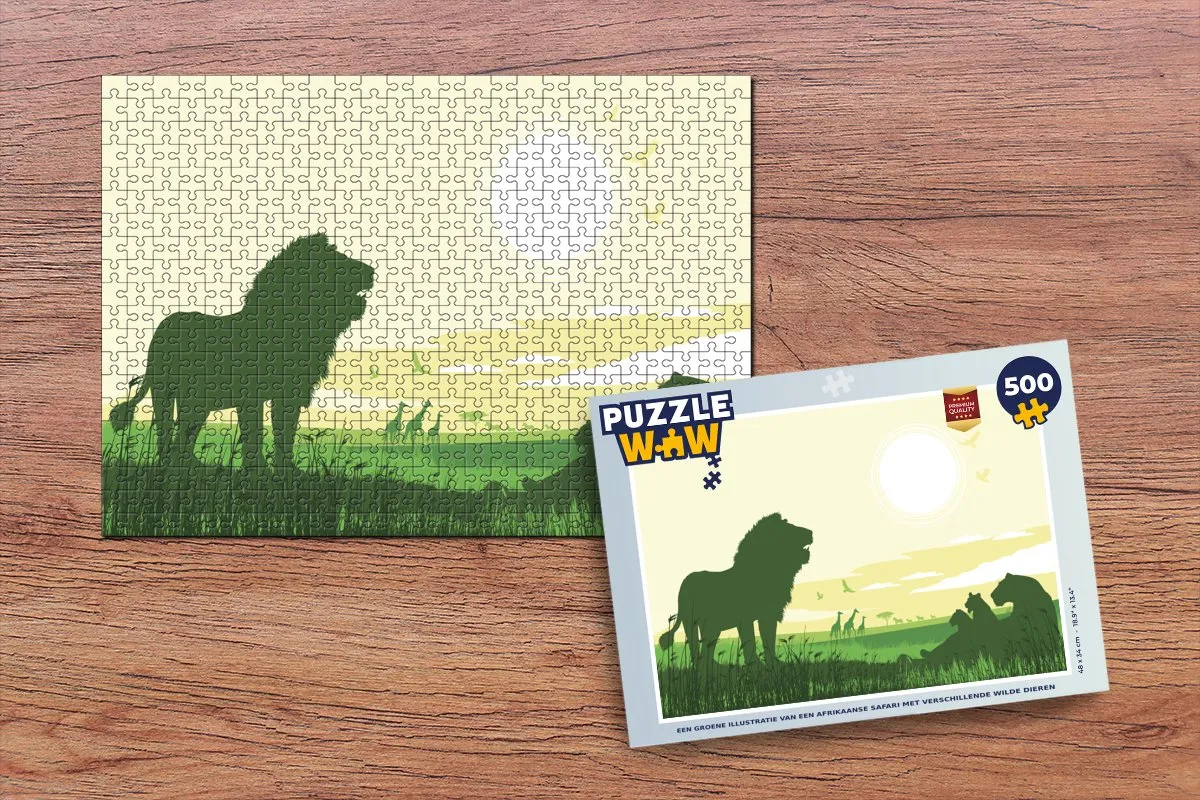 PuzzleWow Safari Legpuzzel 500 Stuks - Multicolor