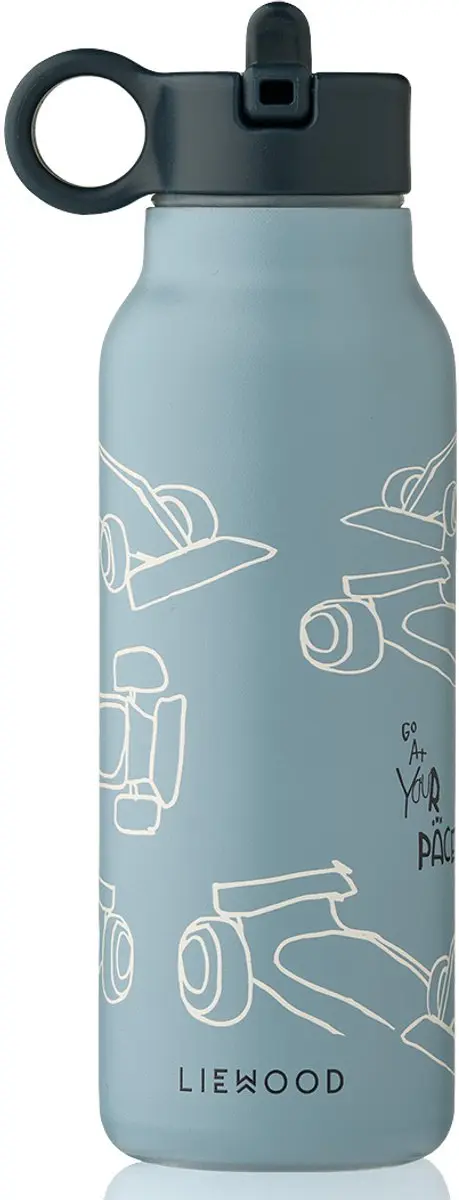 Liewood | drinkfles race cars beach blue 350ml