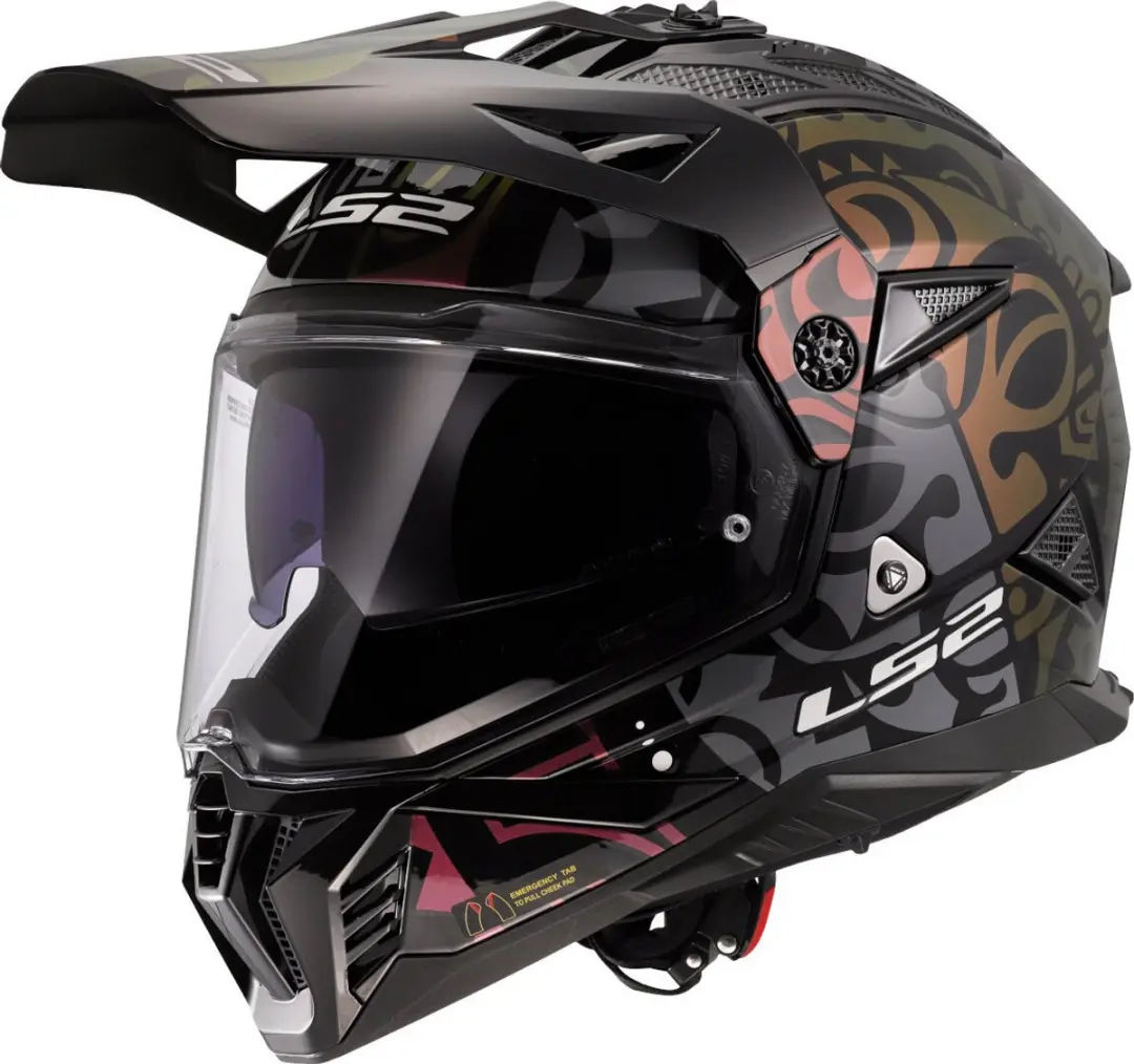 LS2 MX702 Pioneer II Rangi Zwart 06 Adventure Motorhelm