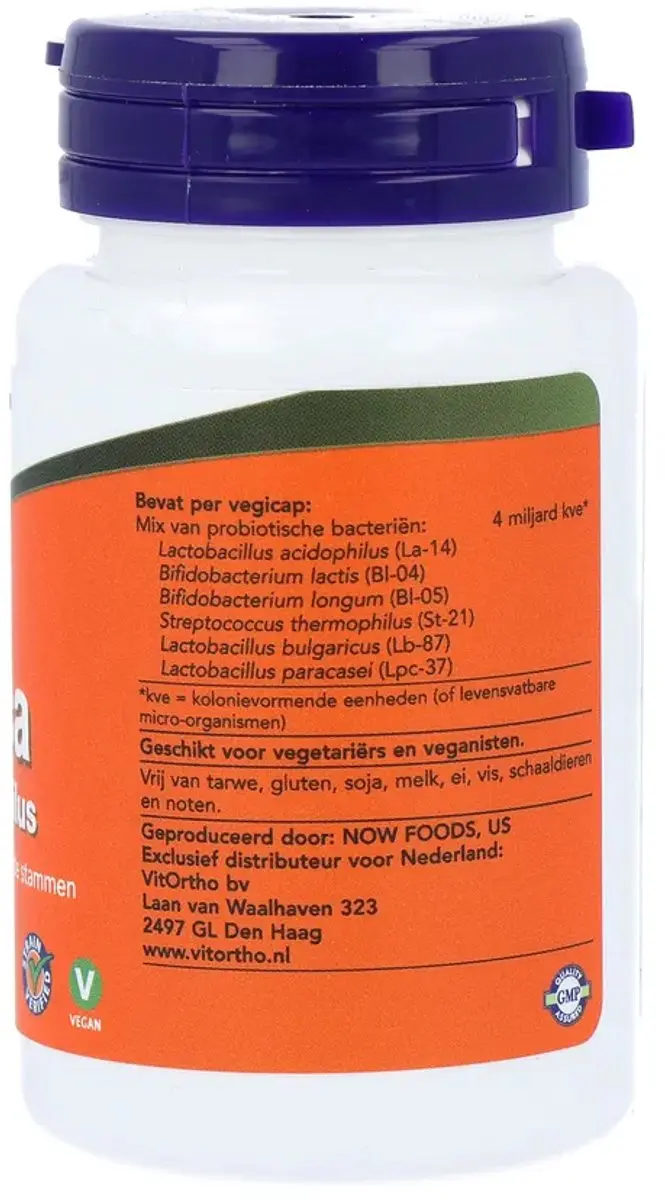 Now Foods Biotica Acidophilus Capsules 60 Stuks