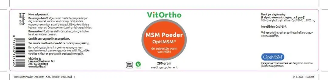 VitOrtho MSM Poeder 250g