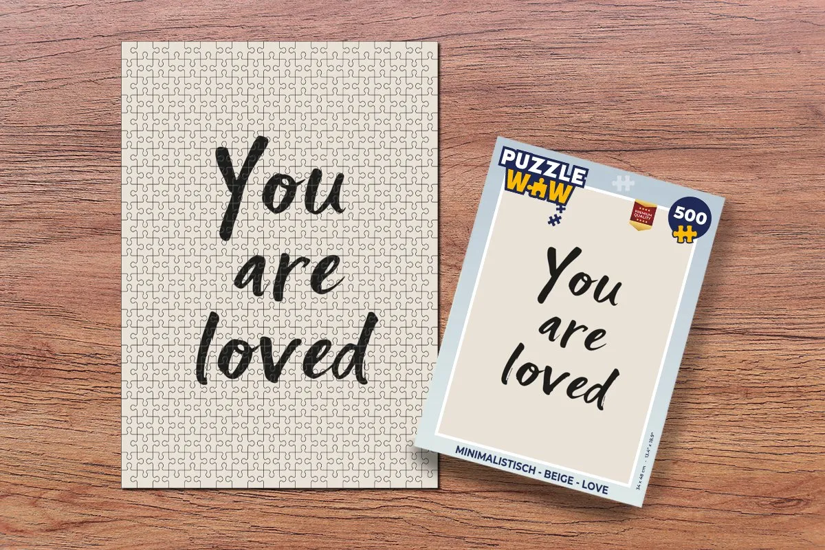 PuzzleWow Love Legpuzzel 500 Stuks - Beige