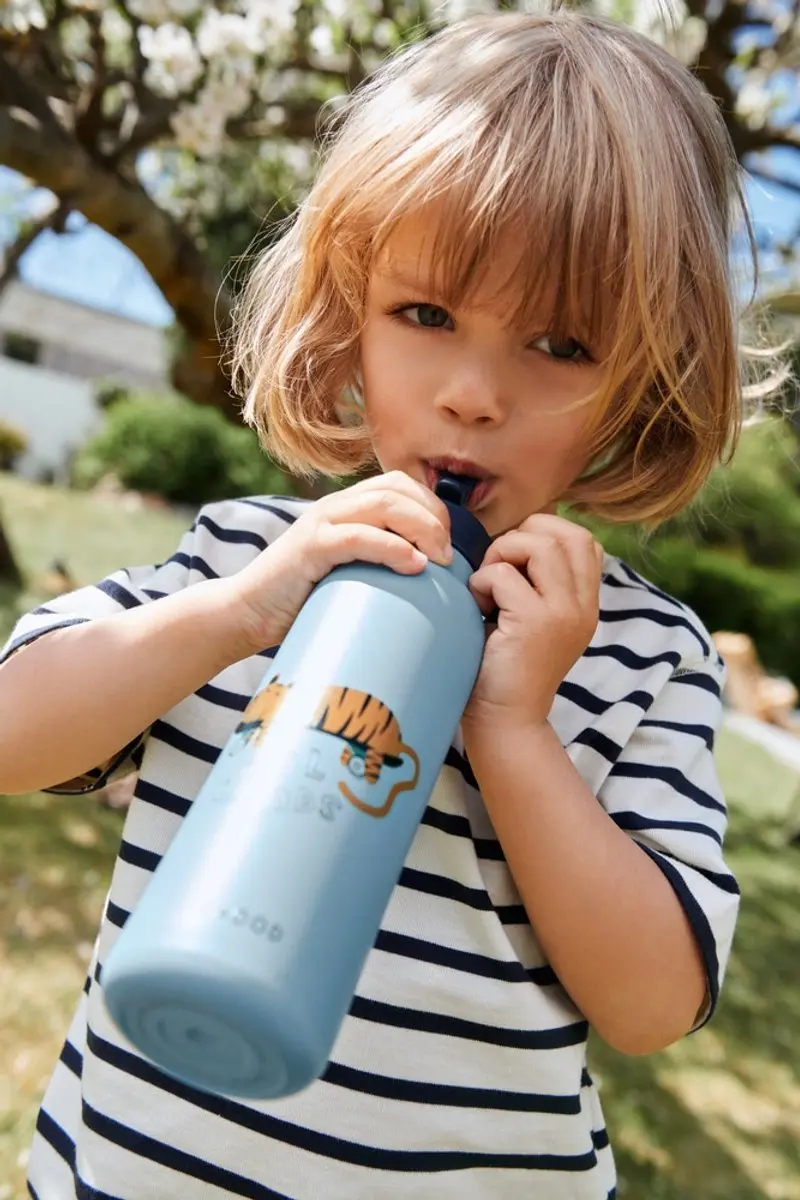 Liewood Drinkfles RVS Falk Tiger Classic Navy 500ml