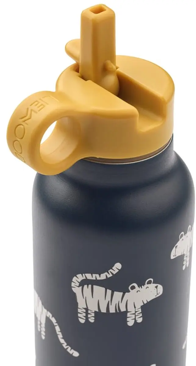 Liewood Drinkfles RVS Falk Tiger Classic Navy 500ml