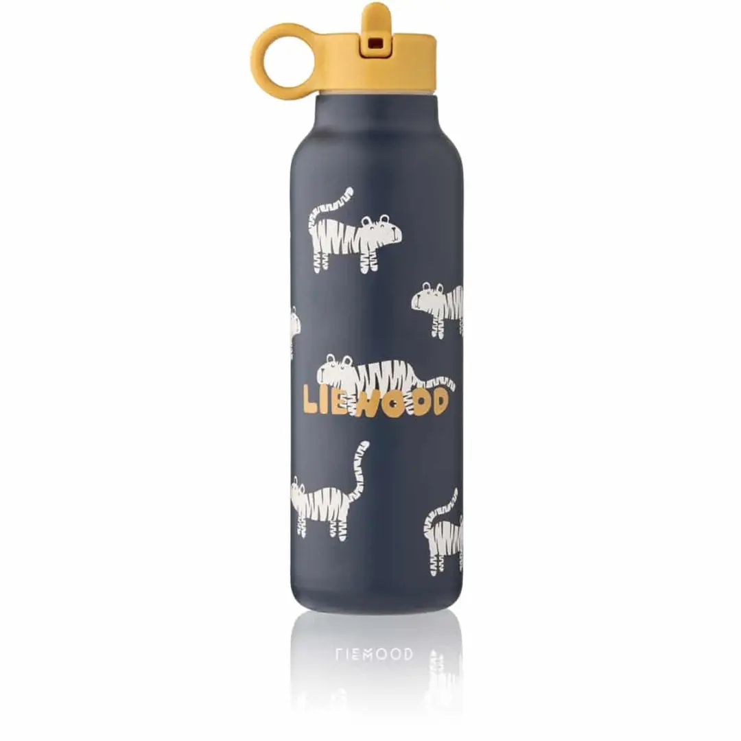 Liewood Drinkfles RVS Falk Tiger Classic Navy 500ml