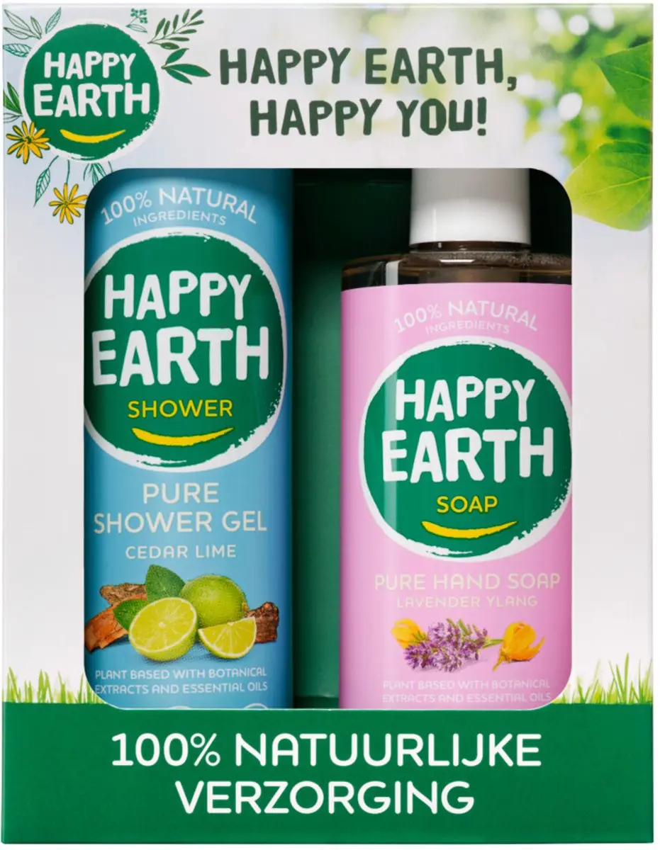 Happy Earth Cadeauset Douchegel & Handzeep