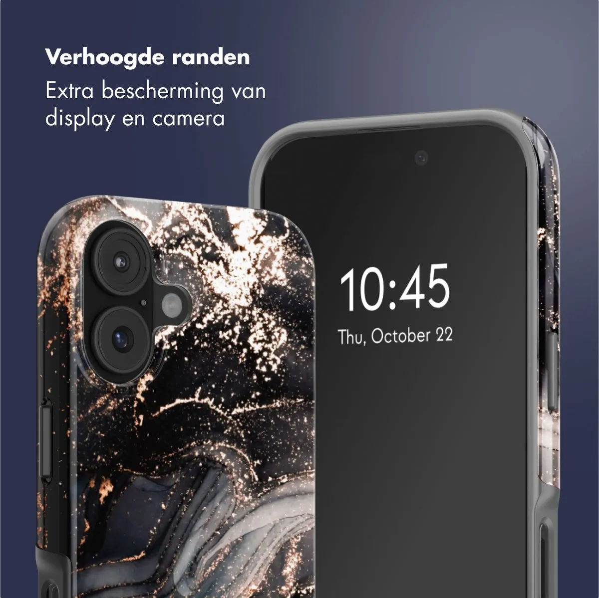 Selencia Hoesje iPhone 17 - Chic Marble Black - MagSafe