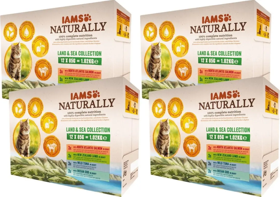 Iams Naturally Cat Wet Land & Sea